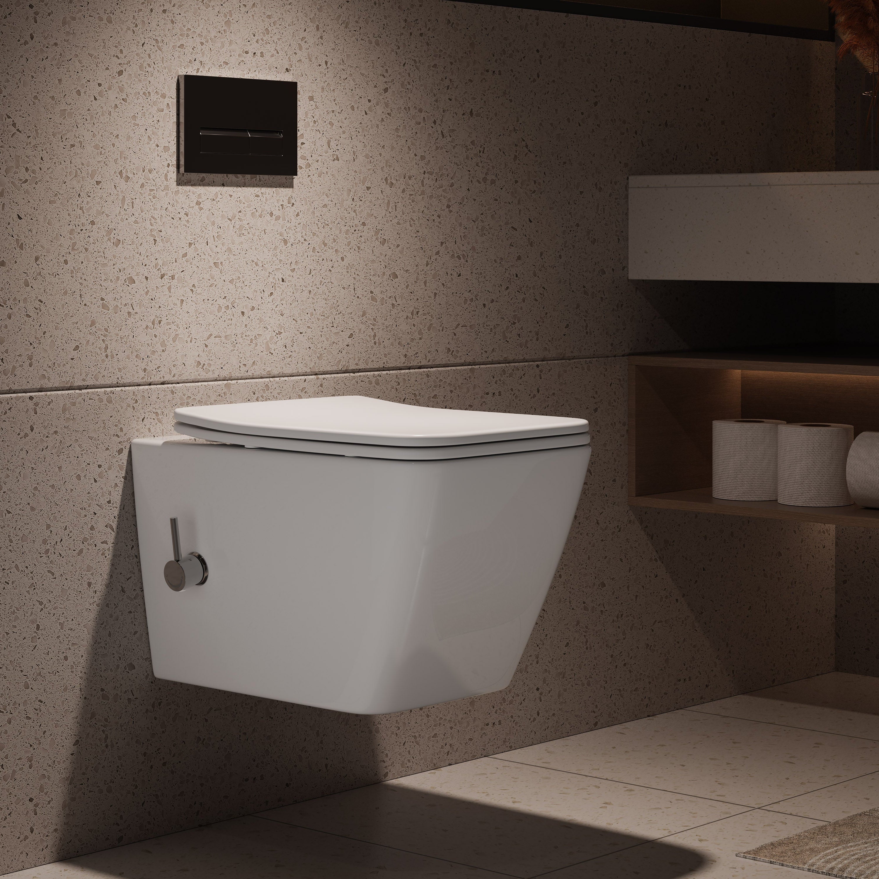 🧼 L02U – Quadratisches Wand-WC für modernes Badezimmer